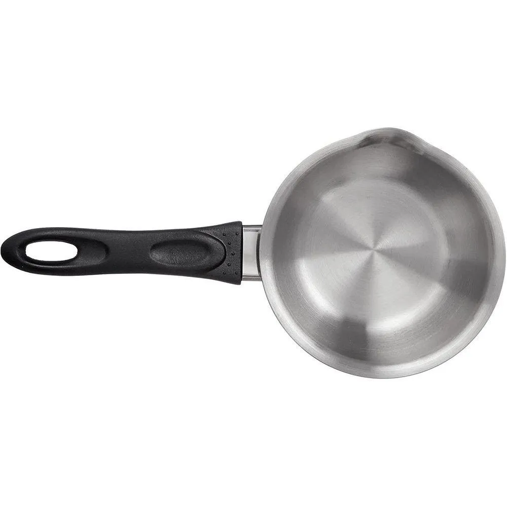 Casserole bombée en inox avec bec verseur 10cm tous feux