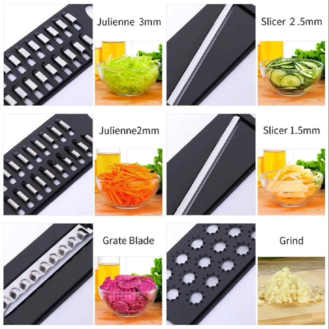 Coupe-légumes Multifonction Mandoline pour Trancher Râper 
