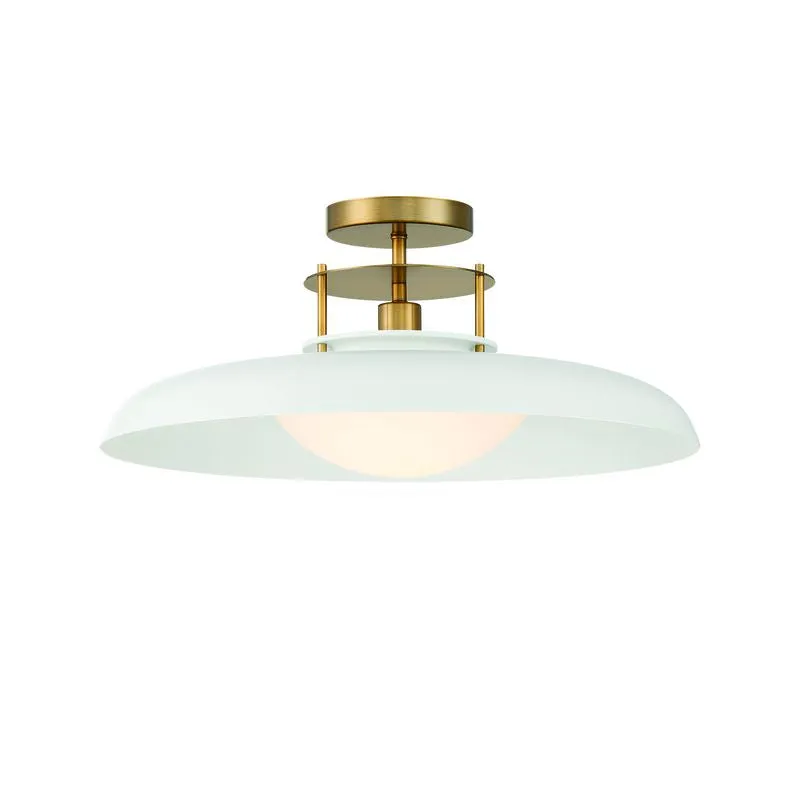 GAVIN Semi plafonnier Blanc, Or - 6-1685-1-142 | SAVOYS