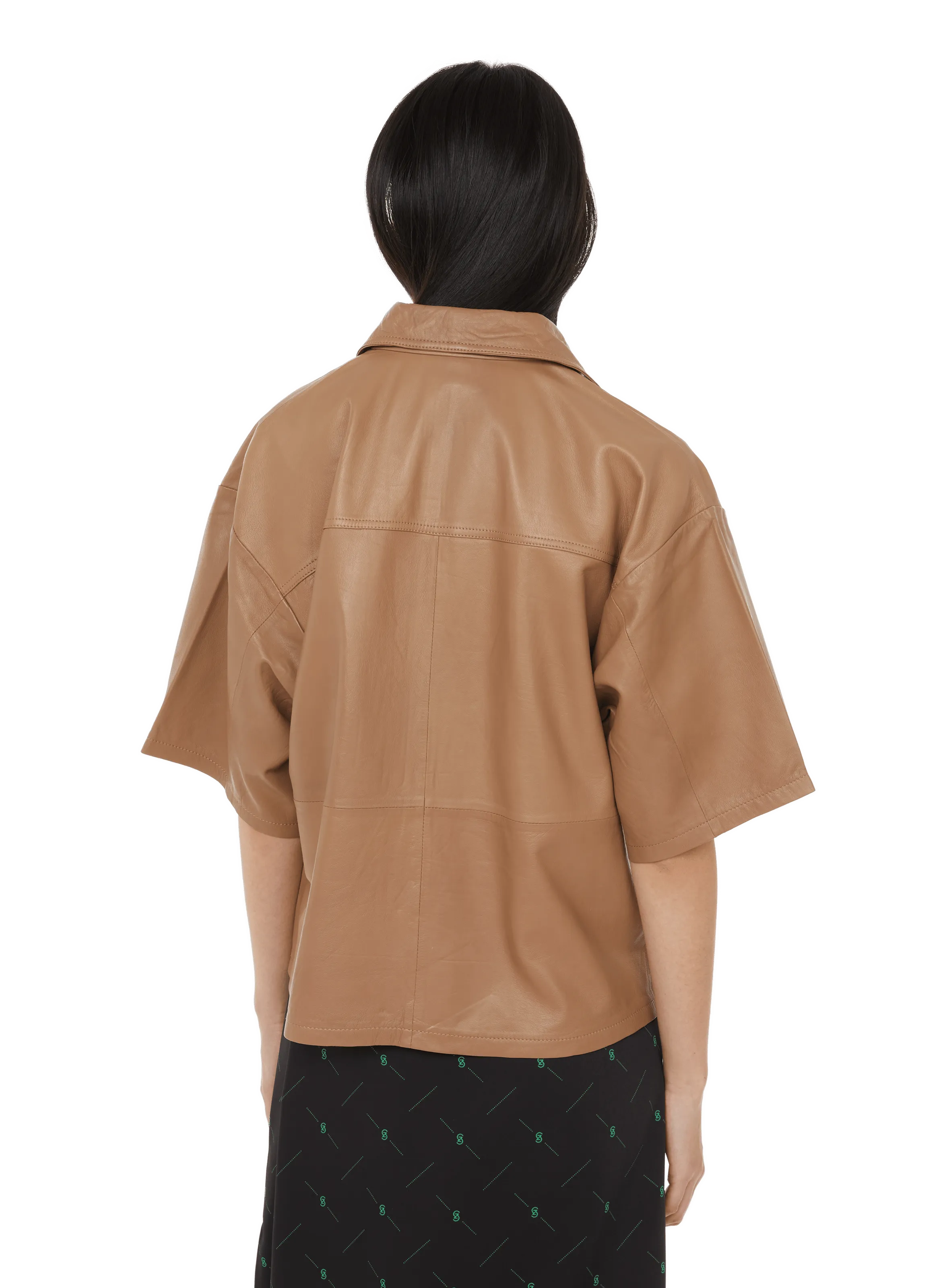 GESTUZ  Chemise en cuir - Marron