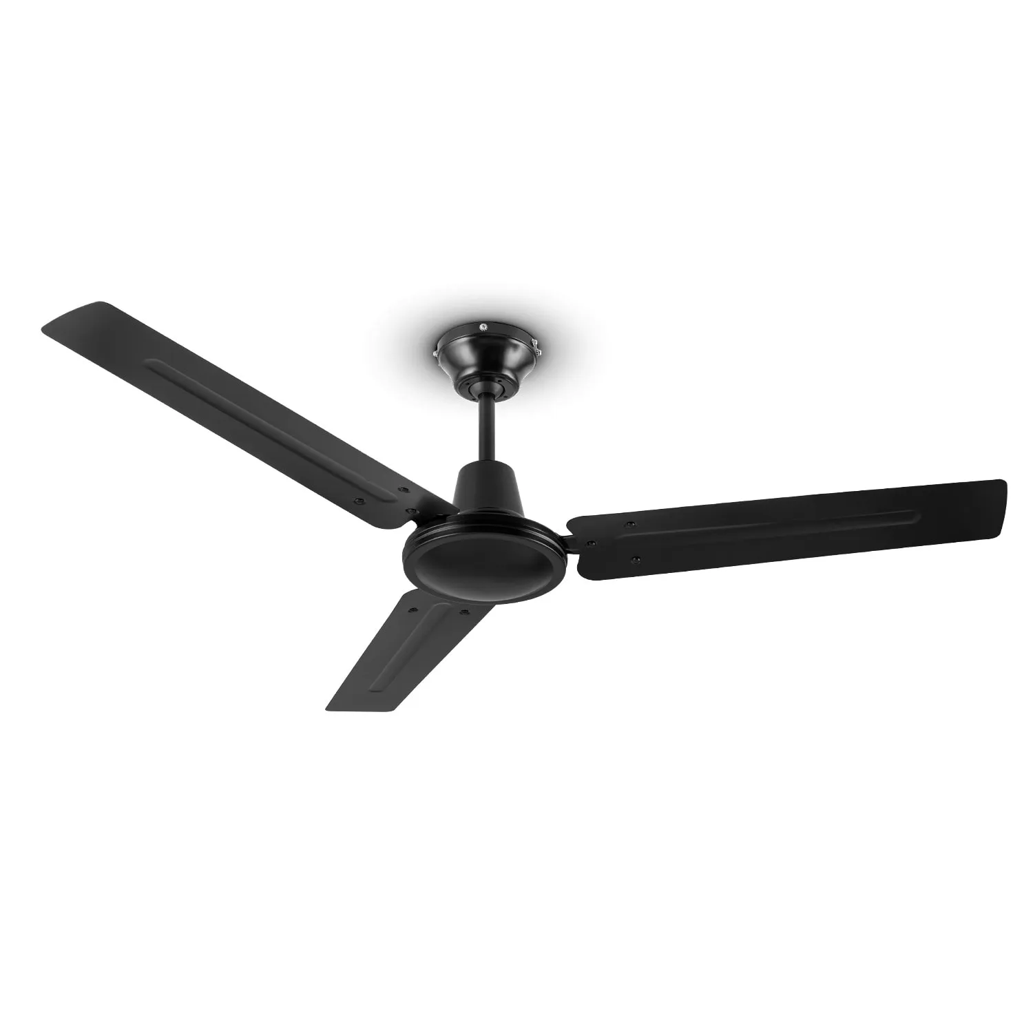Klarstein Spin Doctor ventilateur de plafond 122 cm 55 W 3 pales inox - noir Noir
