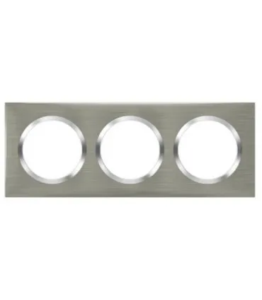 Legrand 600873 | Plaque 3 postes Dooxie Inox Brossé