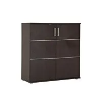 Meuble Multifonction JONAS 2 Portes - Marron Foncé