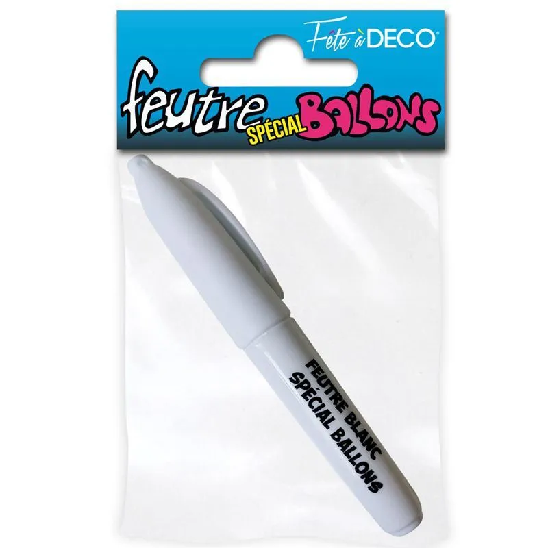 Mini feutre blanc spécial ballon - 232660 (Taille Unique)