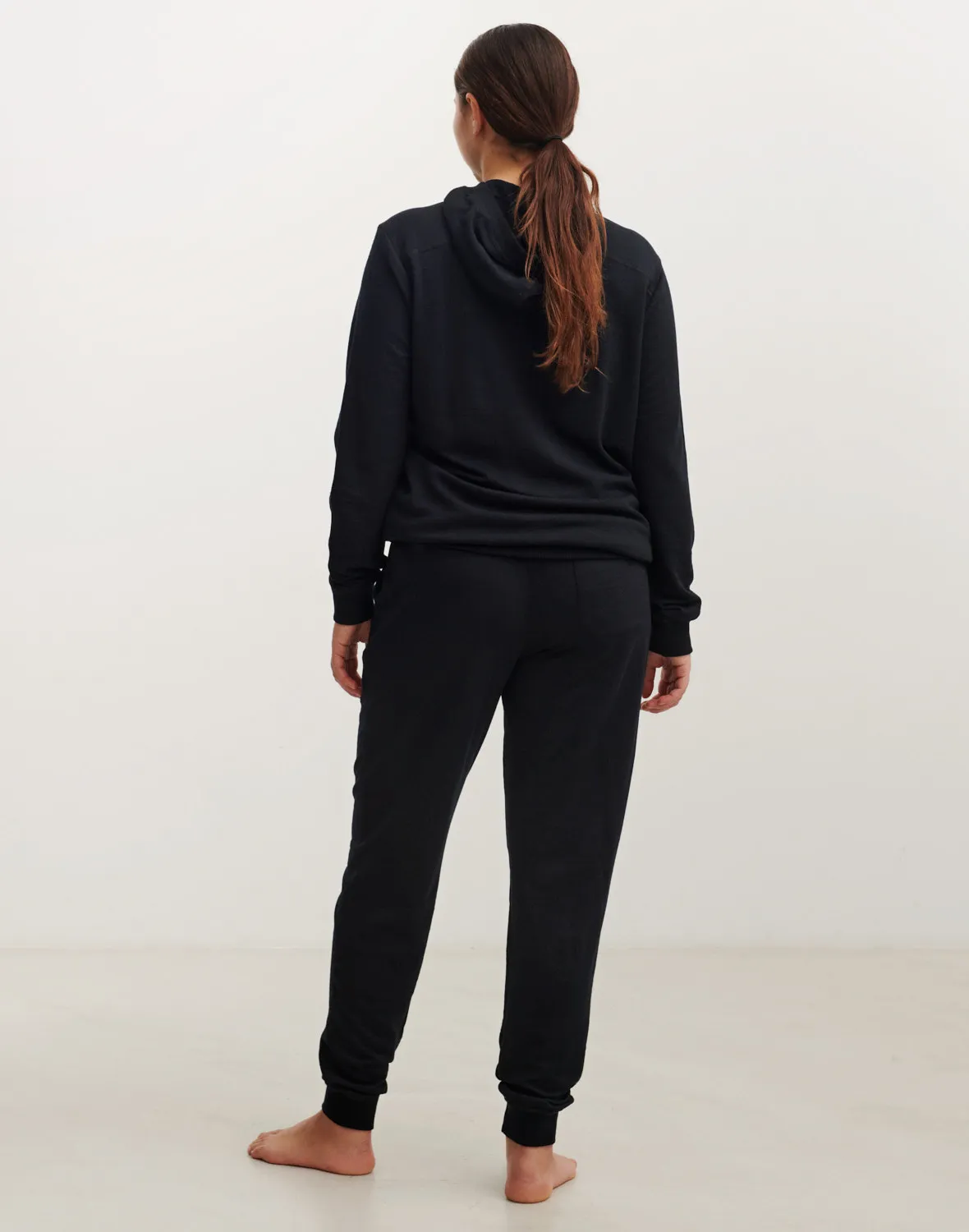 Pantalon de jogging avec poches en laine mérinos pour femme