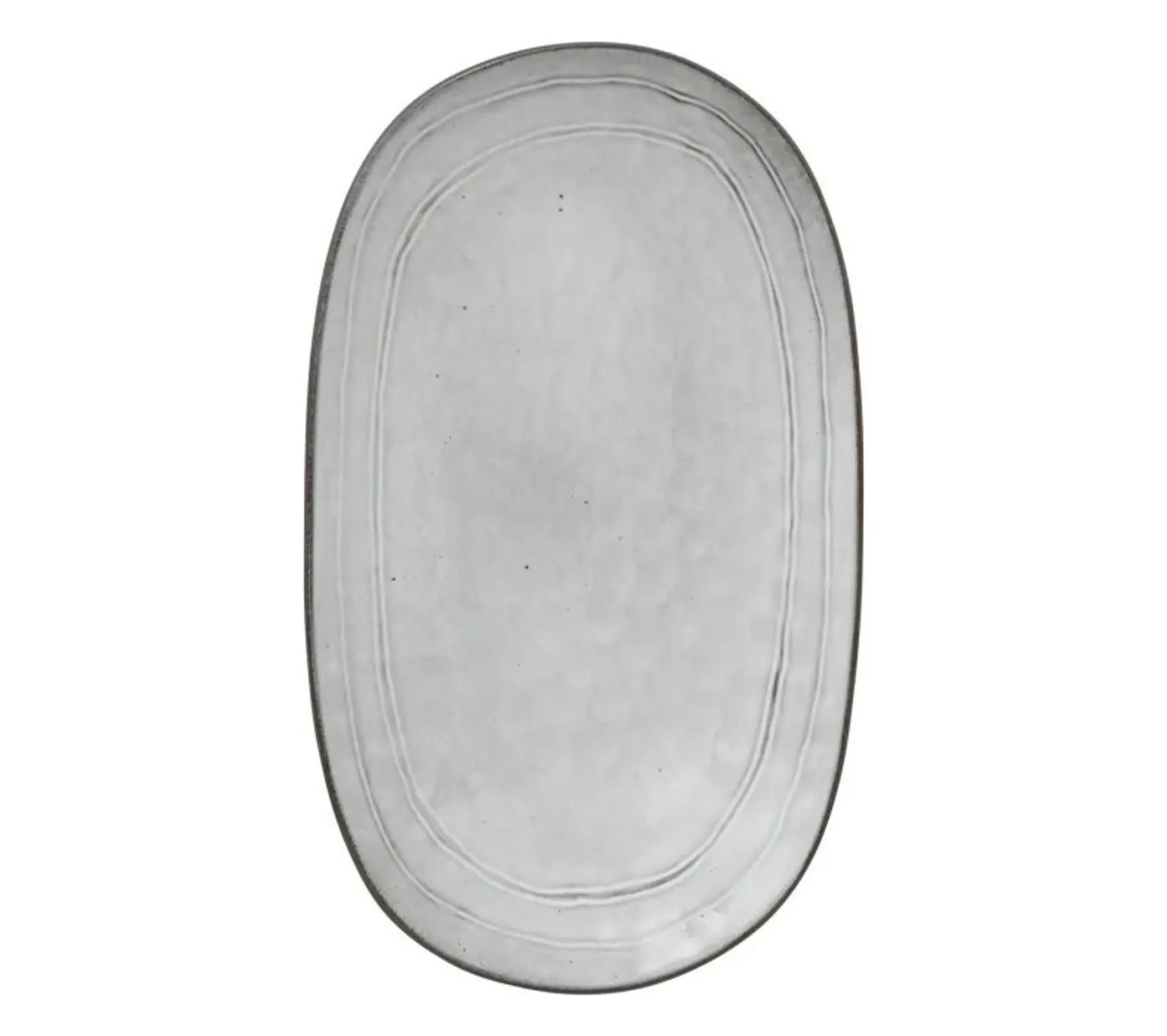 Plat De Présentation Déco "flower" 37cm Gris