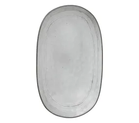 Plat De Présentation Déco "flower" 37cm Gris