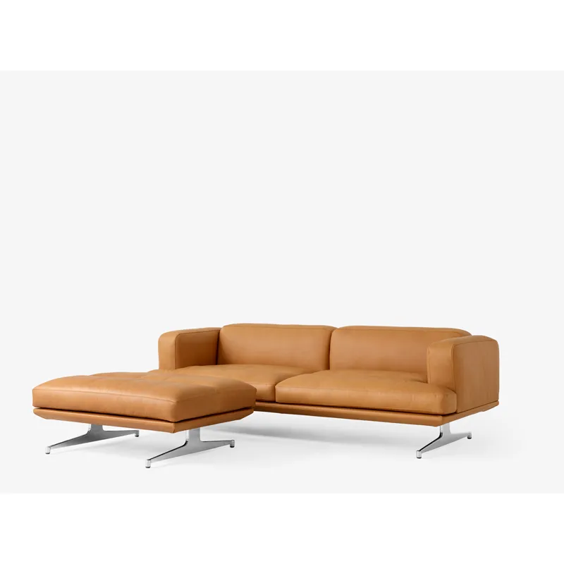 Pouf     INLAND AV32 Cuir Cuir cognac           AND TRADITION