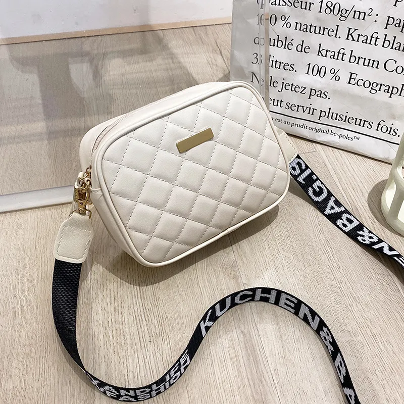 Rhombique – petit sac carré en cuir PU pour femmes, sac à bandoulière populaire de couleur unie, Mini sacs à main à fermeture éc