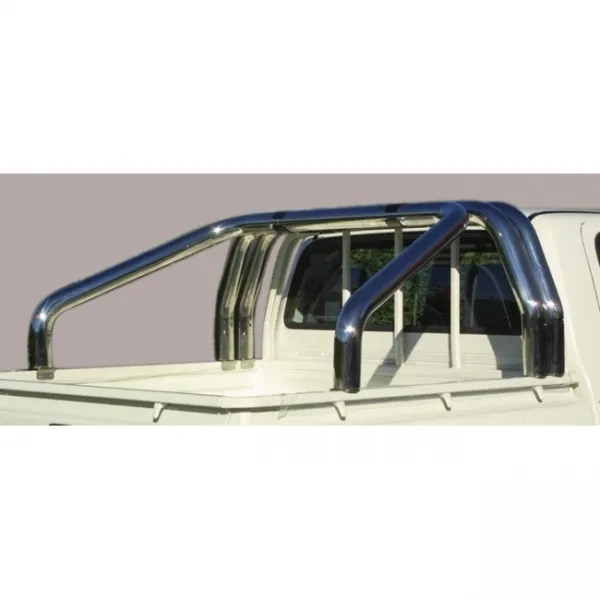 ROLL BAR INOX DOUBLE TUBES Ø 76MM POUR TOYOTA HILUX DE 1998 A 2005