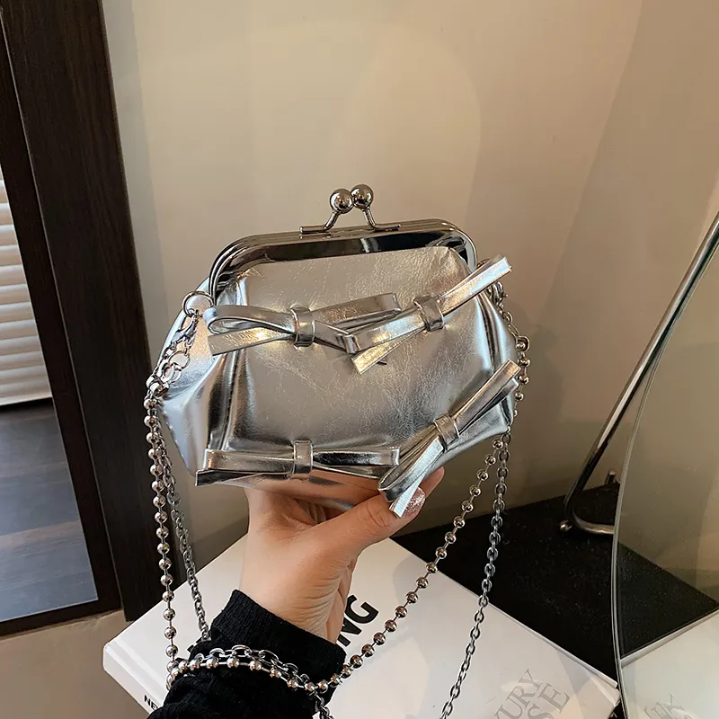 Sacs à bandoulière en PU avec nœud pour femmes, sacs initiés à la mode, haute qualité, polyvalent, simplicité, offre spéciale AI