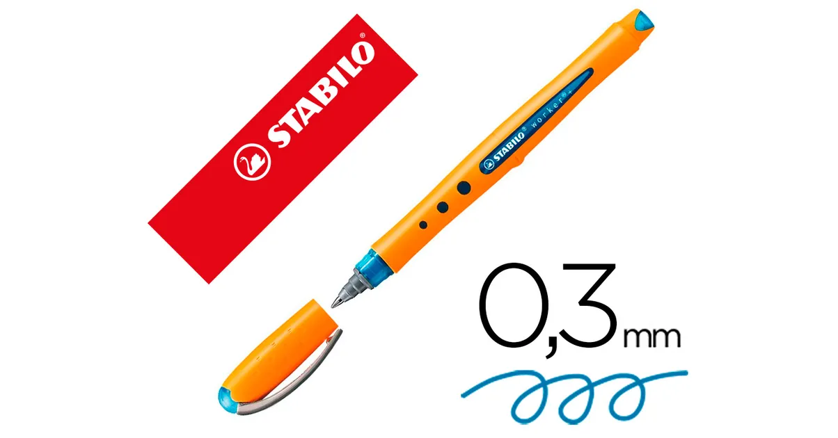STYLO ROLLER WORKER+ COLORFUL 0.3MM BLEU