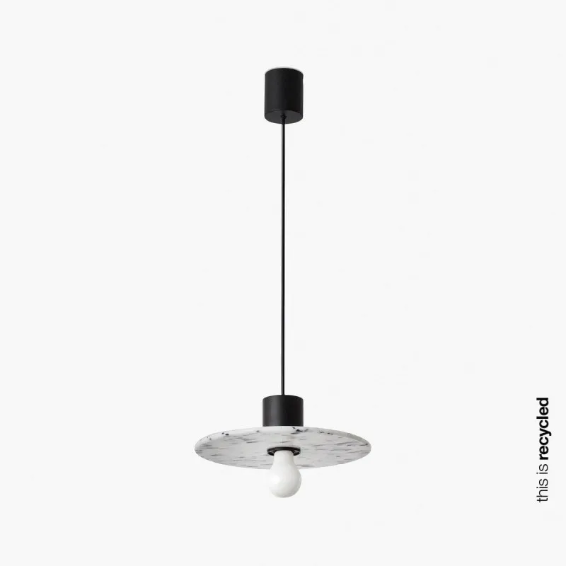 Suspension CONFETTI 300 1x15W E27 Noir Mat Blanc et Noir