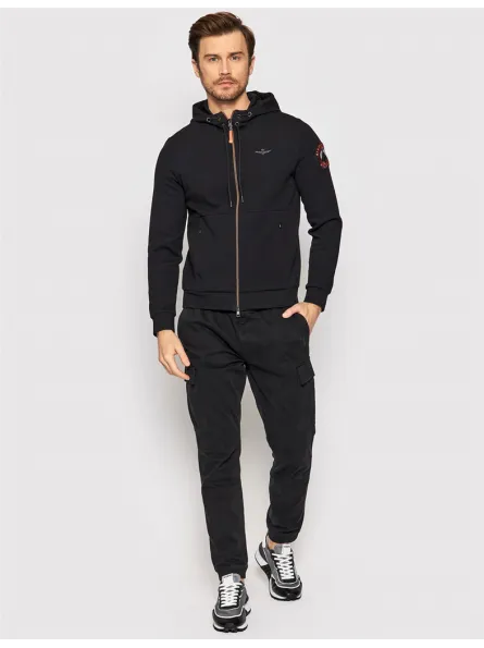 Sweat zippé à capuche Aeronautica Militare