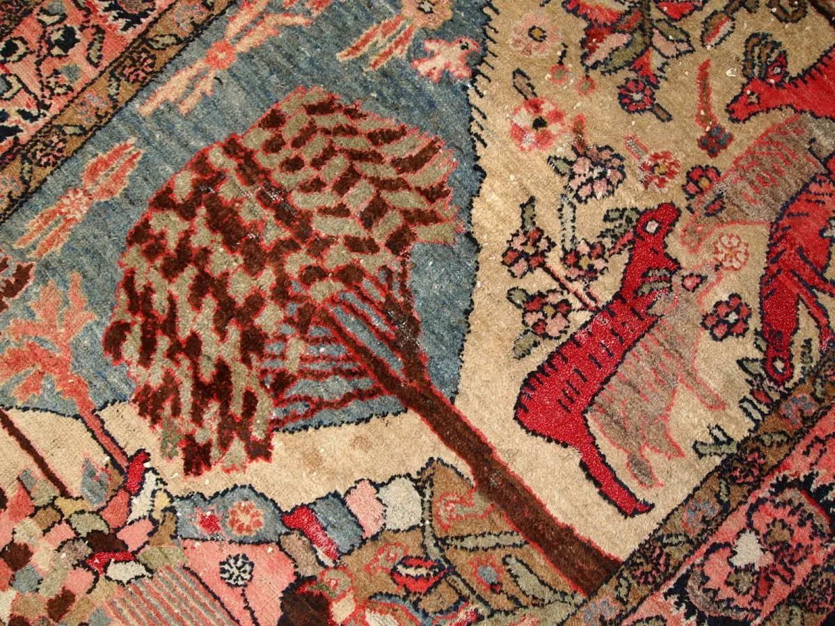 Tapis ancien Persan Malayer fait main, 1C248