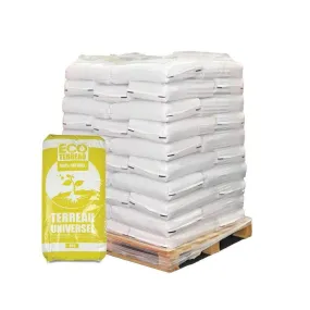 Terreau économique universel 100% naturel 30 sacs de 40 litres pour fleurs arbustes - eco63-30x40