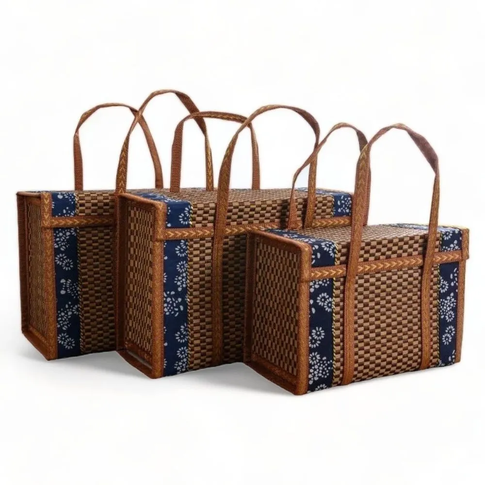 Wootswood-Panier en Bambou tressé à la main