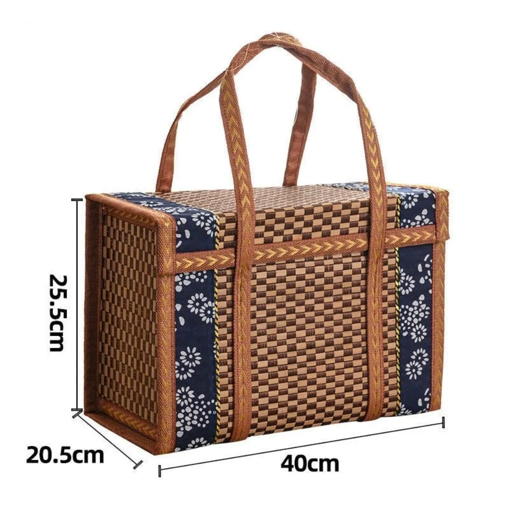 Wootswood-Panier en Bambou tressé à la main